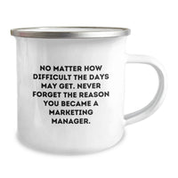 Load image into Gallery viewer, Marketing Manager Camping Mug, Funny Gift for Marketing Manager Friends, Valentine's Unique Gifts from Men to Women - Image 2