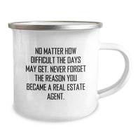 Load image into Gallery viewer, Funny &#39;Never Forget The Reason You Became A Real Estate Agent&#39; Camping Mug Gifts for Real Estate Agent Friends and Family from Real Estate Agent Lovers - Image 2
