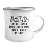 Load image into Gallery viewer, Unique Gifts from Friends for Welder Men, Funny Inspirational Camping Mug for Christmas Morning - Image 2