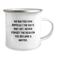 Load image into Gallery viewer, Gifts from Friends for Writers - Inspirational Camping Mug, Funny Quote, Christmas Unique Gifts for Men Women Friends Family - Image 2
