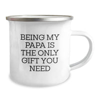 Load image into Gallery viewer, Funny Papa Gifts from Men to Papa, Christmas Unique Gifts for Papa, Papa Camping Mug with Funny Quote &#39;Being My Papa Is The Only Gift You Need&#39; - Image 2
