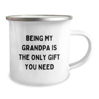 Load image into Gallery viewer, Gifts from Family for Grandpa - Being My Grandpa Is The Only Gift You Need Funny Camping Mug, Perfect for Dad and Grandpa on Mother's Day Unique Gifts - Image 2