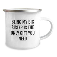 Load image into Gallery viewer, Funny Big Sister Gifts from Family, Being My Big Sister Camping Mug, Christmas Unique Gifts for Her - Image 2
