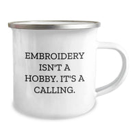 Load image into Gallery viewer, Unique Embroidery Camping Mug Gifts from Men for Women Valentine's Unique Embroidery Lovers Friends - Image 2