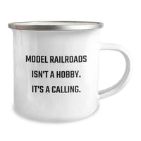 Load image into Gallery viewer, Model Railroads Enthusiast Camping Mug Gifts from Friends for Birthday - Image 2