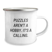 Load image into Gallery viewer, Puzzles Aren't A Hobby Funny Gift for Puzzle Lovers, Camping Mug, Mother's Day Unique Gifts from Family - Image 2