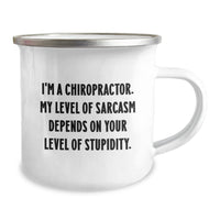 Load image into Gallery viewer, Funny Chiropractor Gifts for Men, Unique Christmas Unique Gifts from Men to Chiropractor, Camping Mug with I&#39;m A Chiropractor Sarcasm Quote - Image 2

