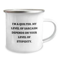 Load image into Gallery viewer, Quilter Gifts from Friends and Family - Funny Valentine's Camping Mug for Women and Men with Sarcasm Quoter - Image 2