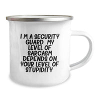 Load image into Gallery viewer, Funny Sarcasm Gifts for Security Guard Men from Family, Valentine's Unique Mugs for Camping Lovers - Image 2