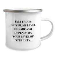 Load image into Gallery viewer, Funny Truck Driver Camping Mug Gifts for Truckers, Mom's Day Unique Gifts from Friends, Family, Coworkers - Image 2