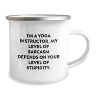 Load image into Gallery viewer, Funny Yoga Instructor Gifts, Sassy Camping Mug for Yoga Lovers, Perfect Christmas Unique Gifts from Friends for Him or Her - Image 2
