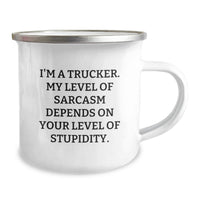 Load image into Gallery viewer, Funny Trucker Gifts from Family - Trucker Camping Mug for Men - Mother's Day Unique Gifts for Husband - Sarcasm Trucker Quote - Image 2