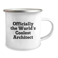 Load image into Gallery viewer, Funny Architect Camping Mug Gifts from Friends for Men, 'Officially The World's Coolest Architect' Birthday Unique Gifts - Image 2