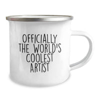 Load image into Gallery viewer, Unique Gifts for Artists, Father's Day Unique Gifts, Officially The World's Coolest Artist Camping Mug Funny Quote - Image 2