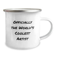Load image into Gallery viewer, Funny Artist Gifts from Men - Officially The World's Coolest Artist - Unique Camping Mug for Father's Day Unique Gifts - Image 2