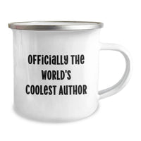 Load image into Gallery viewer, Funny Author Gifts for Men Friends Family - Inscribed Camping Mug Officially The World's Coolest Author Birthday - Image 2