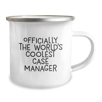 Load image into Gallery viewer, Funny Case Manager Gifts for Birthday, Officially The World's Coolest Case Manager Camping Mug for Men, Women, Coworkers, Family, Friends - Image 2