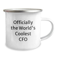 Load image into Gallery viewer, Funny Gifts for CFO Friends, Birthday Unique Gifts from Boss, 'Officially The World's Coolest Cfo' Camping Mug - Image 2