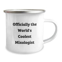 Load image into Gallery viewer, Gifts from Family for the World's Coolest Mixologist - Funny Camping Mug, 12 oz Stainless Steel Enamel Finish - Image 2