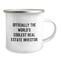 Load image into Gallery viewer, Gifts from Family for Real Estate Investor Mom, Funny Real Estate Investor Quote, Camping Mug for Mother's Day, Officially The World's Coolest Real Estate Investor - Image 2