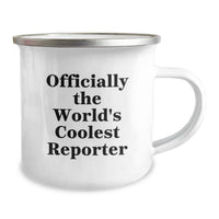 Load image into Gallery viewer, Funny Reporter Gifts - Officially The World's Coolest Reporter - Birthday Unique Gifts for Reporter Friends and Family from Men and Women - Image 2