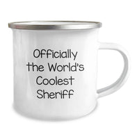 Load image into Gallery viewer, Funny Sheriff Gifts for Men - Officially The World's Coolest Sheriff, Funny Camping Mug for Sheriff Lover - Gifts from Men to Sheriff, Camping Coffee Mug for Mother's Day Unique Gifts - Image 2