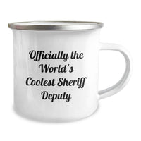 Load image into Gallery viewer, Funny Sheriff Deputy Gifts for Men - 'Officially The World's Coolest' Birthday Unique Gifts from Friends to Sheriff Deputy Lover - Image 2