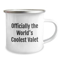 Load image into Gallery viewer, Funny Valet Gifts from Men, Officially World's Coolest Valet Birthday Unique Gifts for Valet Men Camping Mug - Image 2