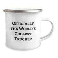 Load image into Gallery viewer, Trucker Gifts for Him, Funny Camping Mug - Officially The World's Coolest Trucker Birthday Unique Gifts from Friends - Image 2