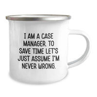 Load image into Gallery viewer, Funny Case Manager Gifts for Mom, Unique Camping Mug from Husband - Image 2