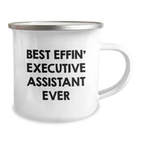 Load image into Gallery viewer, Funny Executive Assistant Gifts for Friends, Camping Mug Best Effin' Ever, Unique Christmas Unique Gifts from Family - Image 2
