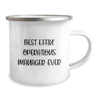 Load image into Gallery viewer, Funny Operations Manager Gifts from Friends, Best Effin' Operations Manager Ever Camping Mug, Unique Gifts for Operations Manager on Mother's Day - Image 2