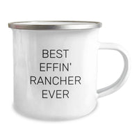 Load image into Gallery viewer, Rancher Gifts for Men, Funny Best Effin&#39; Rancher Ever Camping Mug, Unique Christmas Unique Gifts from Friends to Family - Image 2
