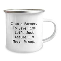 Load image into Gallery viewer, Gifts from Friends for Farmers - Funny 'I'm Never Wrong' Camping Mug for Mother's Day Unique - Image 2