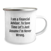Load image into Gallery viewer, Funny Financial Advisor Gifts for Him Her - Unique Camping Mug from Friends Family for Men Women - Image 2