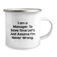 Load image into Gallery viewer, Funny Manager Gifts from Friends - Camping Mug for Mother's Day, Perfect for Manager's Office - Image 2