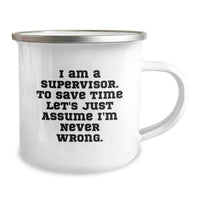 Load image into Gallery viewer, Funny Supervisor Gifts - Gifts from Men to Supervisor, Supervisor Camping Mug for Men, Unique Mother's Day Unique Gifts for Supervisor - Image 2