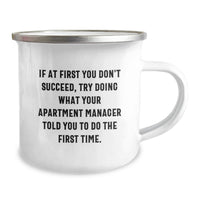 Load image into Gallery viewer, Funny Apartment Manager Gifts from Dad - If At First You Don't Succeed, Apartment Manager Said So - Camping Mug for Apartment Manager - Image 2