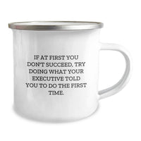 Load image into Gallery viewer, Funny Executive Gifts for Mom - Camping Mug with If At First You Don't Succeed Quote, Great Unique Mother's Day Unique Gift from Family and Friends - Image 2
