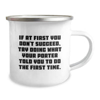 Load image into Gallery viewer, Funny Porter Gifts for Men, Camping Mug with Inspirational Quote, Perfect for Porter Enthusiasts on Father's Day, Gifts from Family to Porter - Image 2