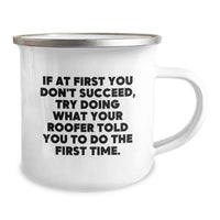 Load image into Gallery viewer, Funny Roofer Gifts from Friends - Gifts for Roofer Men - Camping Mug for Roofer Enthusiast on Graduation Unique Gifts - Image 2