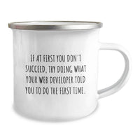 Load image into Gallery viewer, Gifts from Friends and Family for Web Developers, 'If At First You Don't Succeed', Funny Camping Mug, Perfect for Father's Day, Unique and Funny Coffee Mugs for Dad, Men, and Colleagues - Image 2