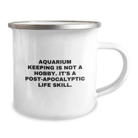Load image into Gallery viewer, Funny Aquarium Keeping Gifts for Graduates - Stainless Steel Camping Mug with Aquarium Keeping Is Not A Hobby Quote - Unique Gifts from Friends to Men - Image 2