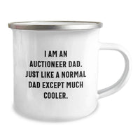 Load image into Gallery viewer, Gifts from Dad - Funny Auctioneer Dad Camping Mug for Auctioneer Graduation Unique Gifts, Perfect for Auctioneer Dad's Friends, Family Members - Image 2
