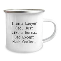 Load image into Gallery viewer, Funny Lawyer Dad Gifts - I Am A Lawyer Dad Camping Mug for Men - Unique Graduation Gifts from Parents to Son Lawyer - Image 2