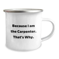 Load image into Gallery viewer, Funny Gifts from Dad to Carpenter Son on Graduation Unique Occasion Camping Mug - Image 2