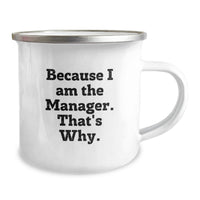 Load image into Gallery viewer, Manager Keepsake Camping Mug for Him Birthday Gift – Bold Quote - Image 2