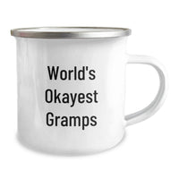 Load image into Gallery viewer, Funny Gramps Gifts - World's Okayest Gramps Camping Mug for Birthday - Gifts from Men to Dad, Gramps, or Grandpa - Image 2