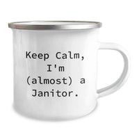 Load image into Gallery viewer, Keep Calm I'm almost a Janitor Funny Janitor Gifts for Men Graduation Unique Gifts from Friends - Image 2
