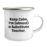 Load image into Gallery viewer, Substitute Teacher Keepsake Camping Mug for Him Graduation Gift - Image 2